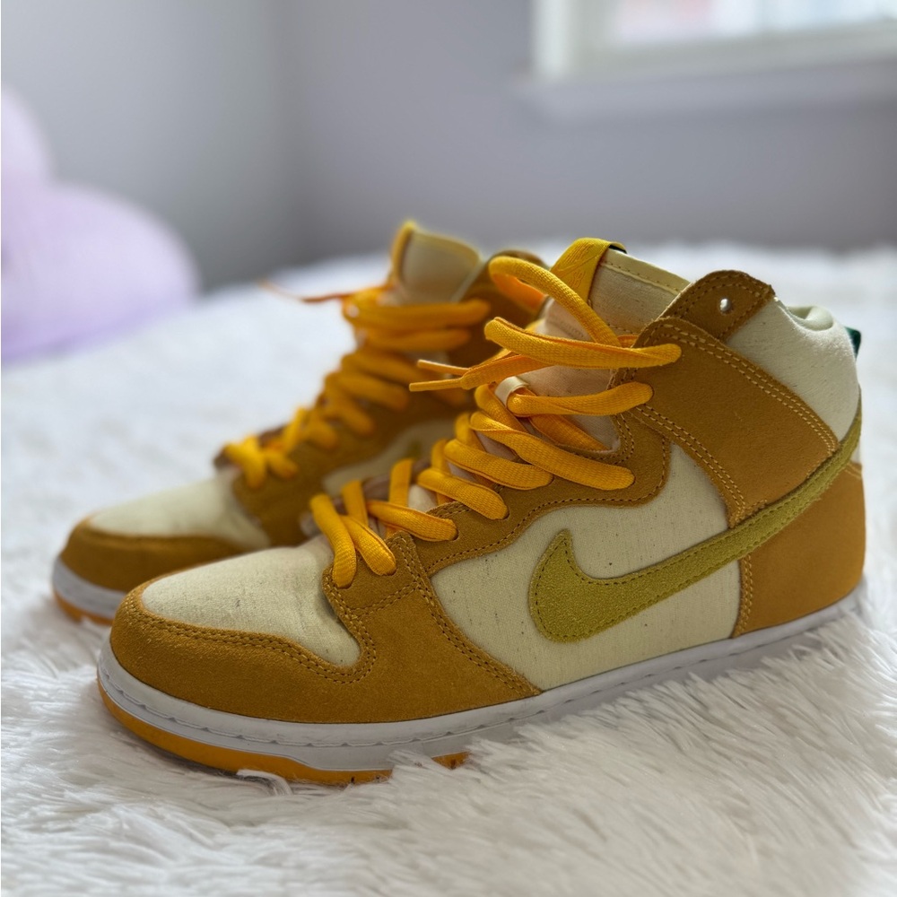 Nike Dunk SB High-Top Sneakers - pineapple model Orange and Cream - Picture 2 of 10